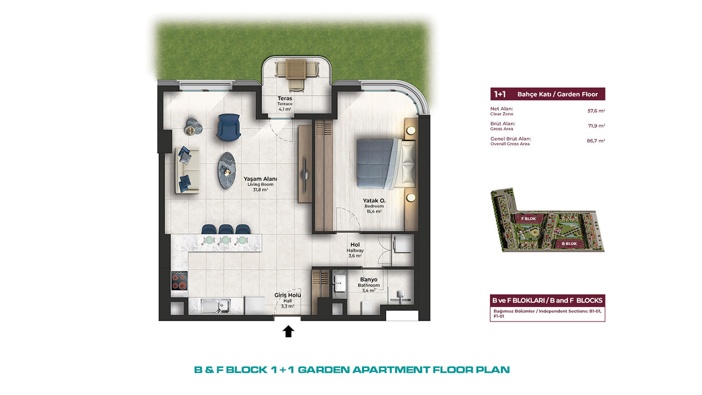İstanbul’da Zengin Sosyal Tesislere Sahip Modern Daireler - 71927