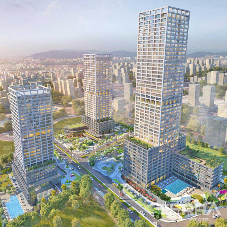 Island, Sea and City View Investment Flats in Istanbul, Ataşehir - 72220