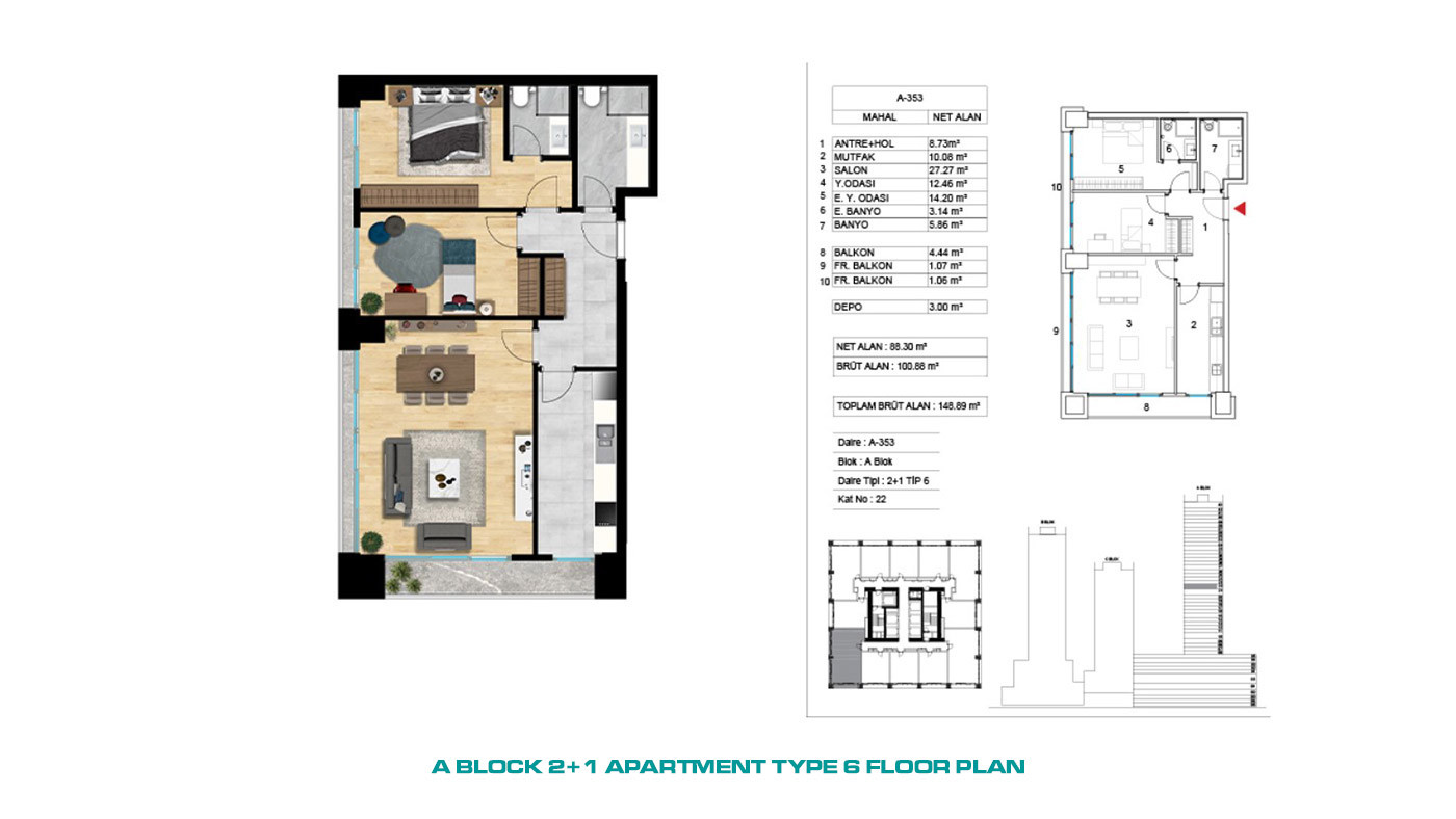 Island, Sea and City View Investment Flats in Istanbul, Ataşehir - 72231