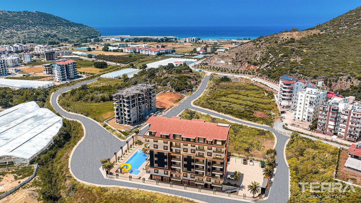 Bargain Apartments in Gazipasa Featuring Pool with Aqua Slides - 80041