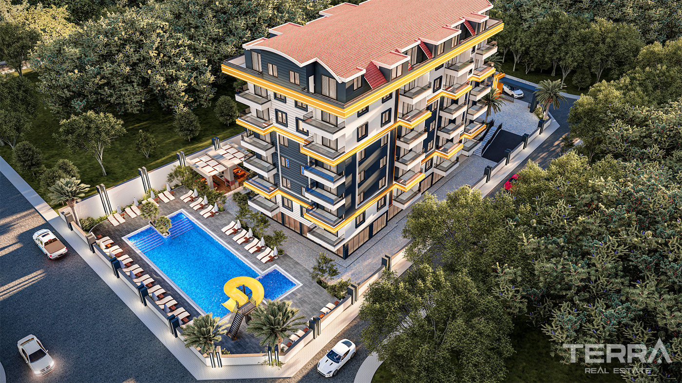 Bargain Apartments in Gazipasa Featuring Pool with Aqua Slides - 80042