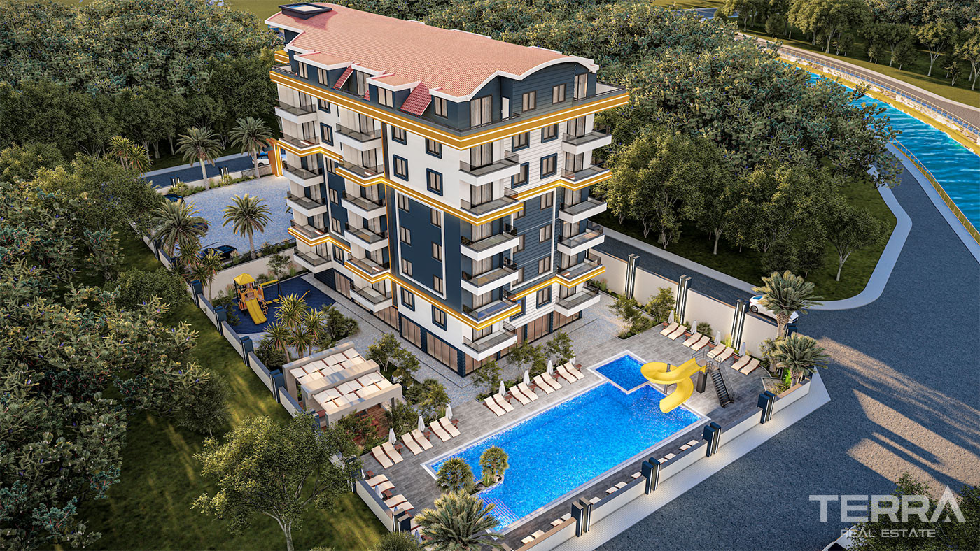 Bargain Apartments in Gazipasa Featuring Pool with Aqua Slides - 80043