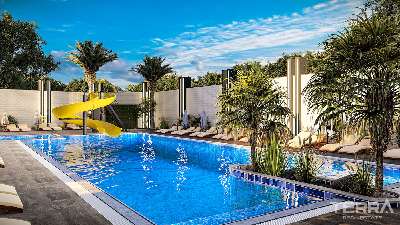 Bargain Apartments in Gazipasa Featuring Pool with Aqua Slides - 80044
