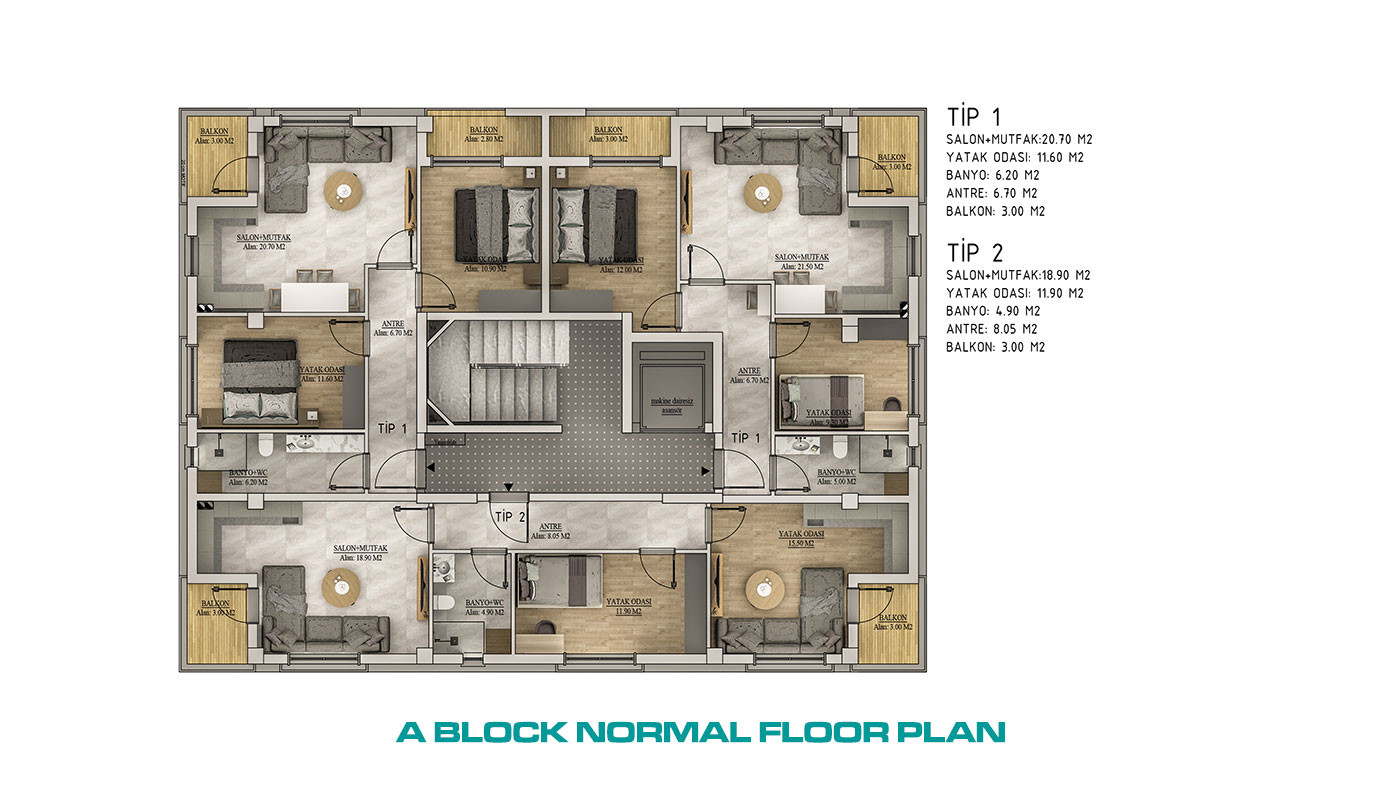 Luxury Apartments in Well-Equipped Residential Complex in Belek - 99390