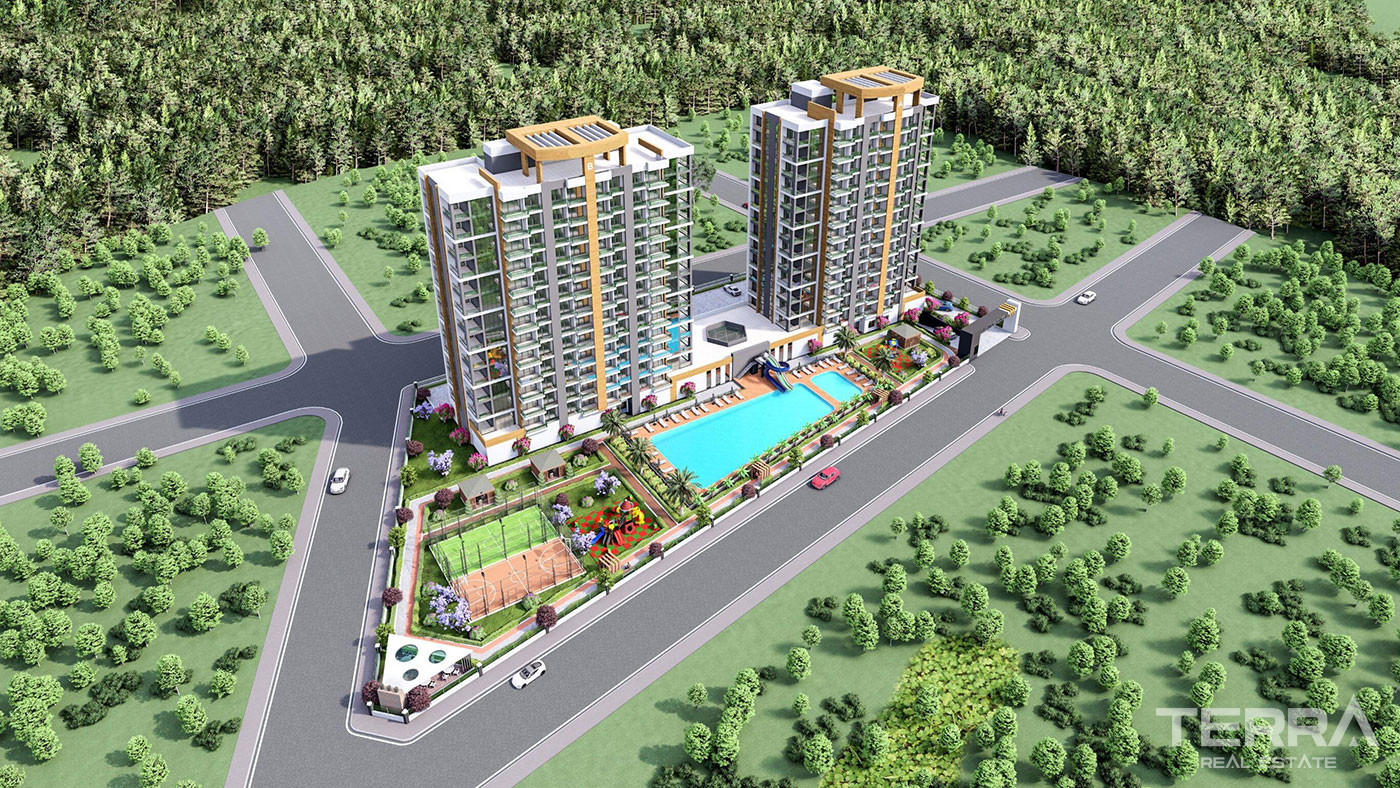 Mersin Apartments with Sea View 450 m from the Beach in Erdemli - 72494