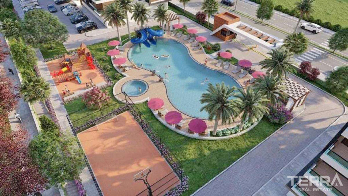 Apartamenty z widokiem na morze w Mrsin Erdemli tylko 500 m od plaży - 72518