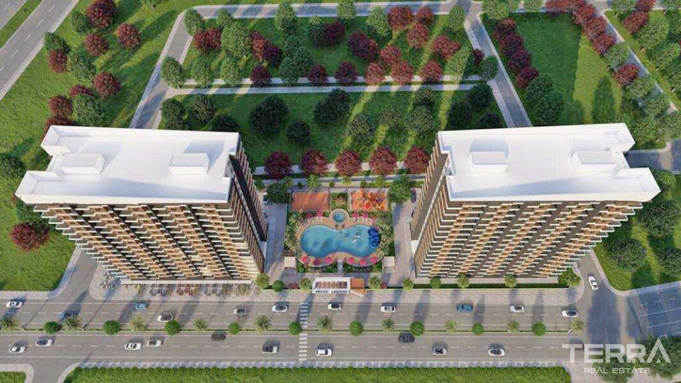 Apartamenty z widokiem na morze w Mrsin Erdemli tylko 500 m od plaży - 72522