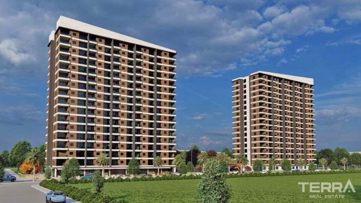 Apartamenty z widokiem na morze w Mrsin Erdemli tylko 500 m od plaży - 72523