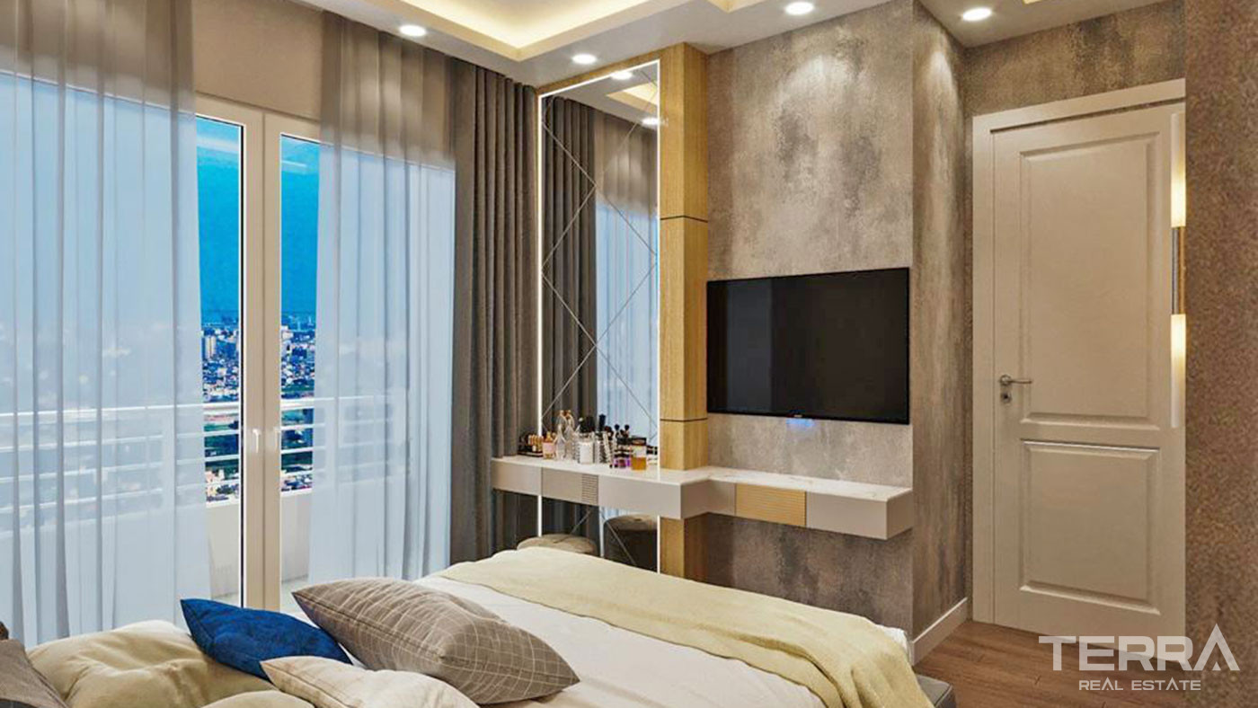 Apartamenty z widokiem na morze w Mrsin Erdemli tylko 500 m od plaży - 72533