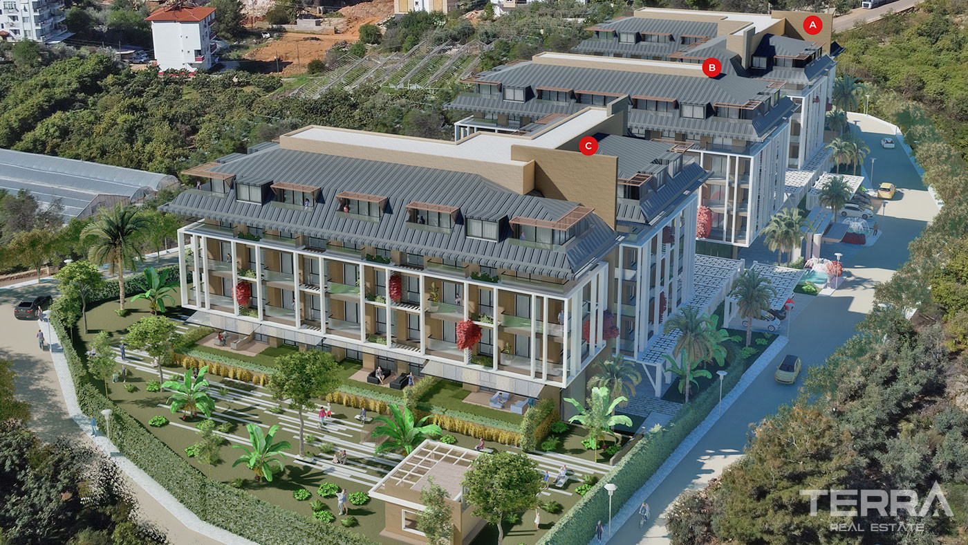 Elegant Complex of Investment Apartments in Alanya with White Goods - 92691