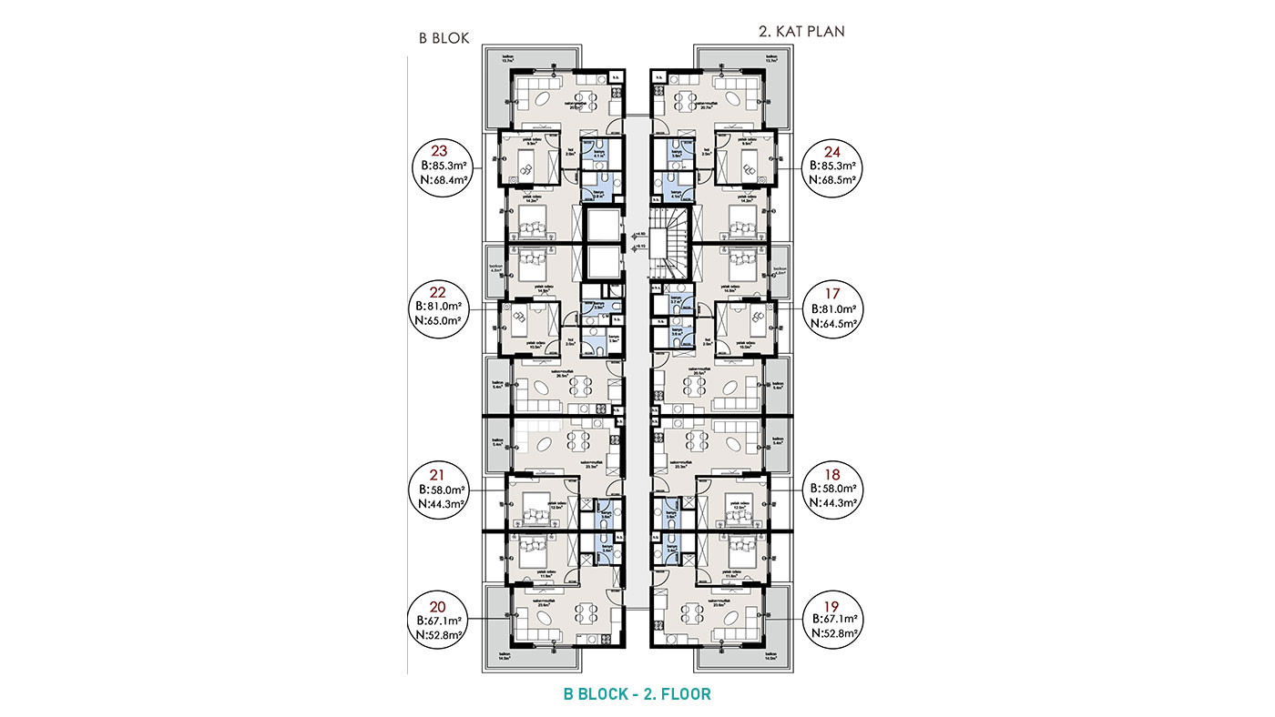 Elegant Complex of Investment Apartments in Alanya with White Goods - 92727