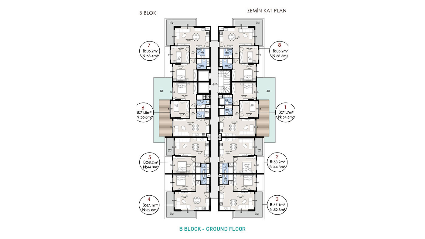 Elegant Complex of Investment Apartments in Alanya with White Goods - 92730