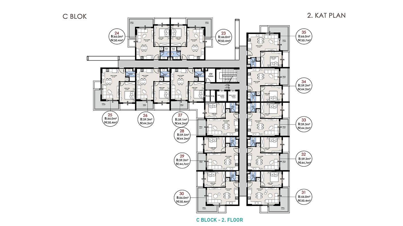 Elegant Complex of Investment Apartments in Alanya with White Goods - 92732
