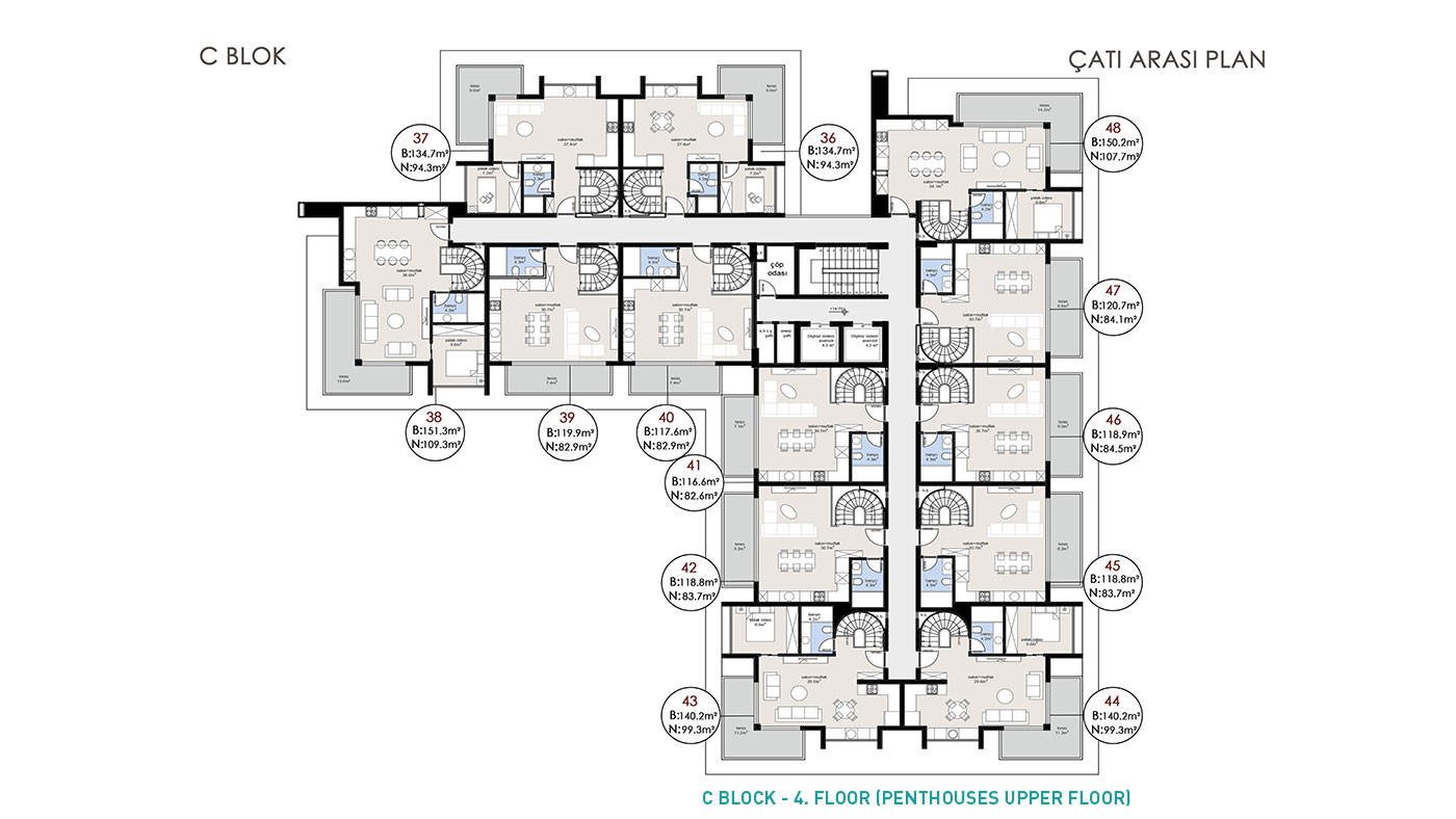 Elegant Complex of Investment Apartments in Alanya with White Goods - 92733