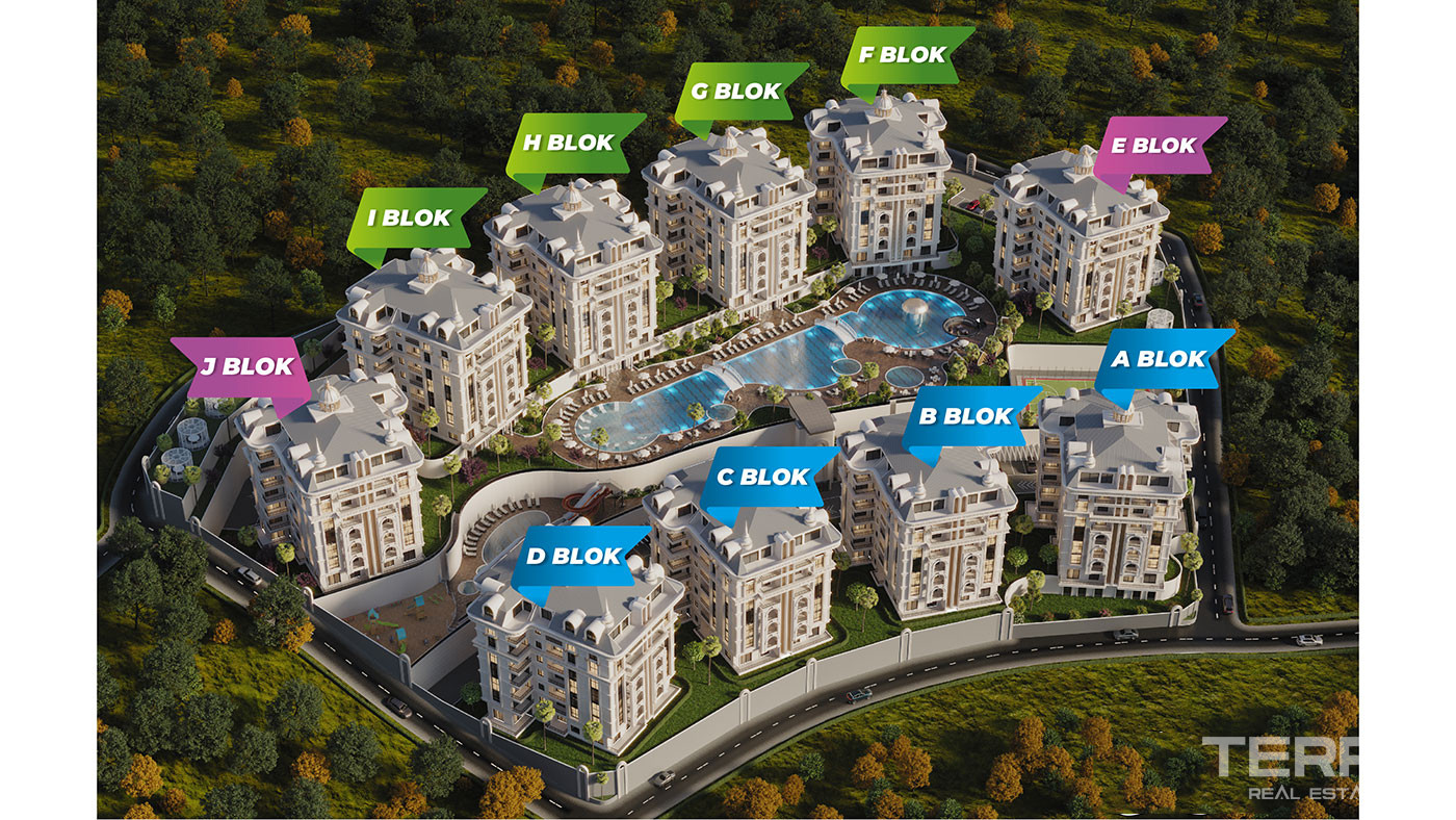 Apartments for Sale in Alanya Çıplaklı with Flexible Payment Plans - 72825