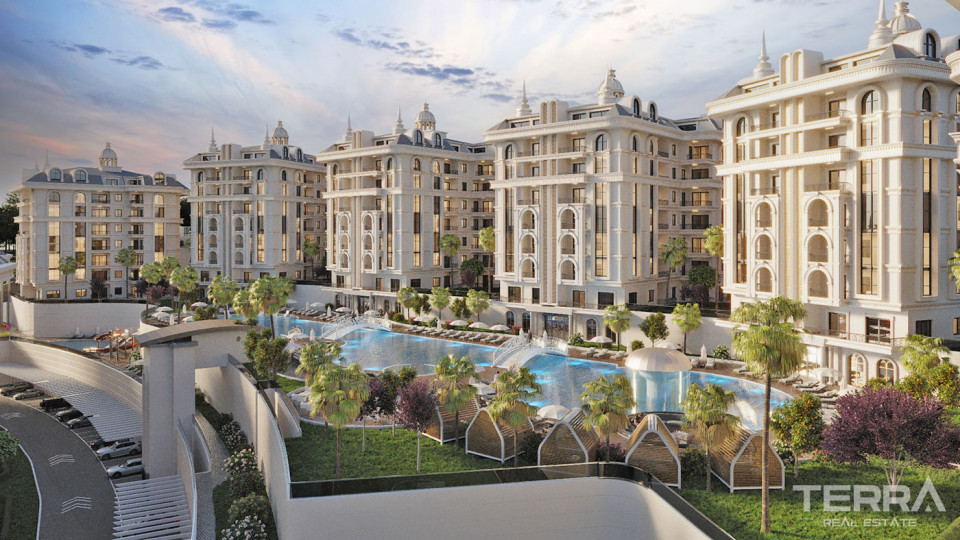Appartements au design classique avec prestations de luxe à Alanya