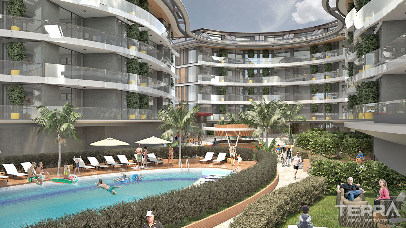 Luxury Flats in Central Oba, Alanya Only 350 m to the Beach - 72914
