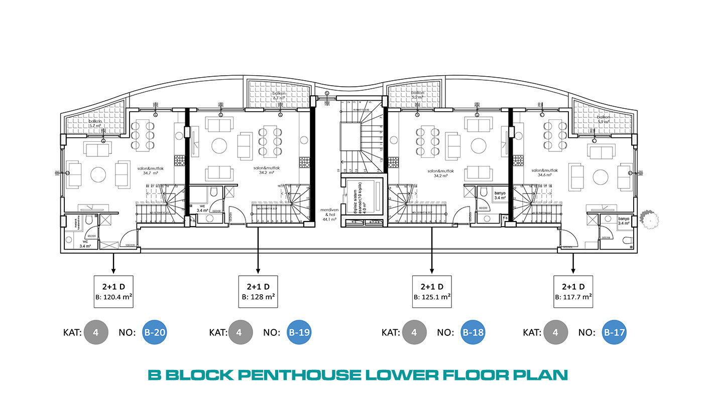 Luxury Flats in Central Oba, Alanya Only 350 m to the Beach - 72934