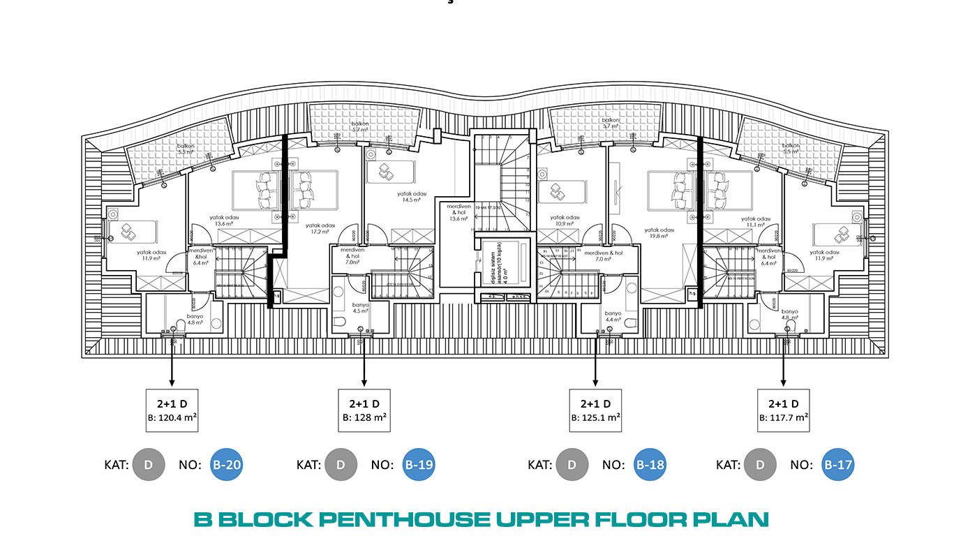 Luxury Flats in Central Oba, Alanya Only 350 m to the Beach - 72935