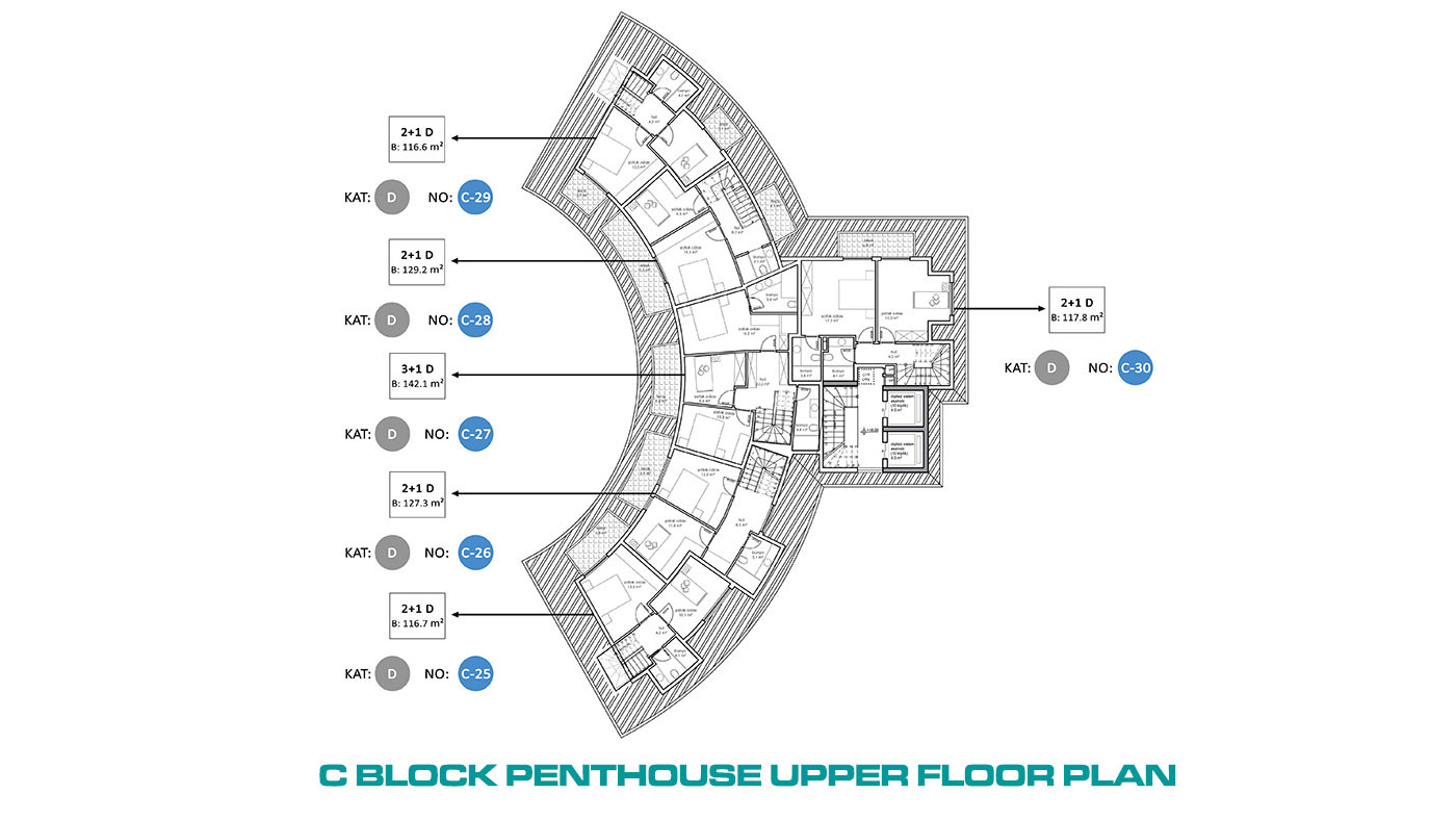 Luxury Flats in Central Oba, Alanya Only 350 m to the Beach - 72939