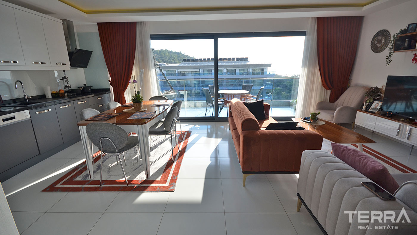 Möbliertes Alanya Apartment mit herrlichem Meerblick in Kargıcak - 73025