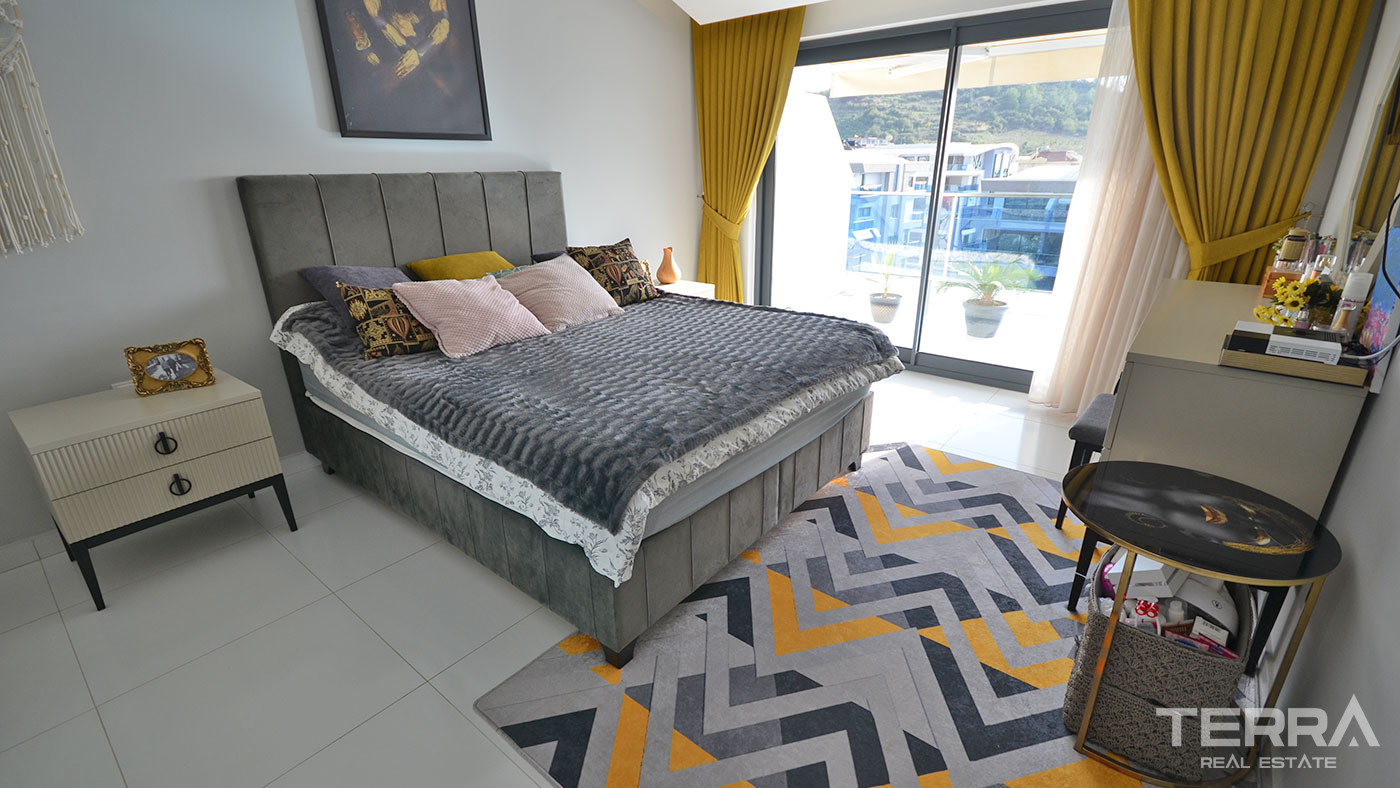 Möbliertes Alanya Apartment mit herrlichem Meerblick in Kargıcak - 73030