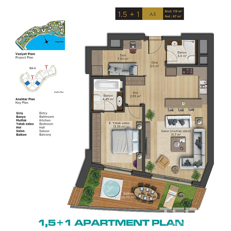 Key Ready Seafront Apartments with Magnificent Views in Istanbul - 73166