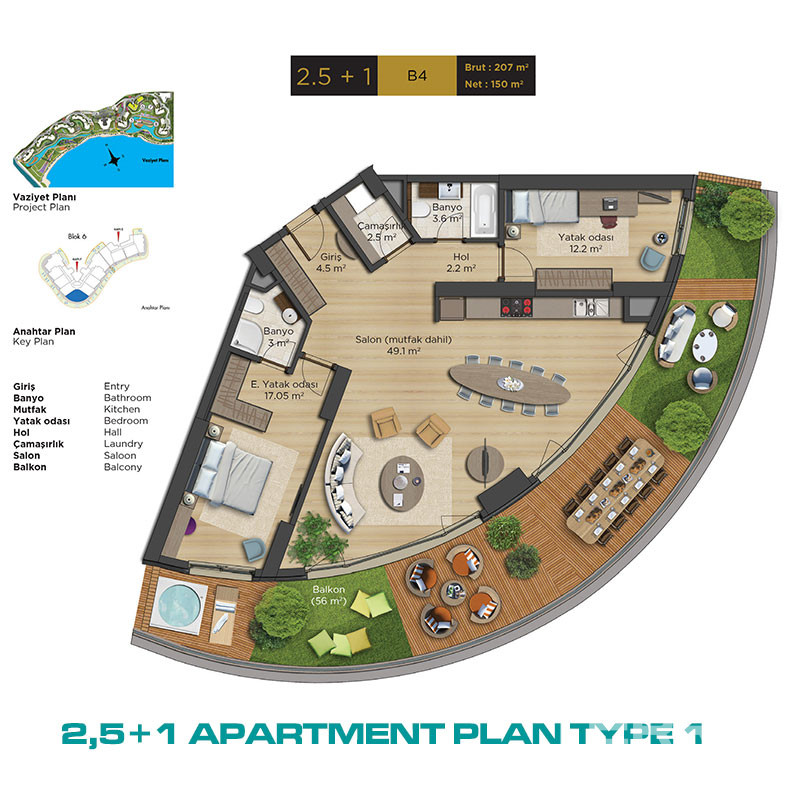 Key Ready Seafront Apartments with Magnificent Views in Istanbul - 73169