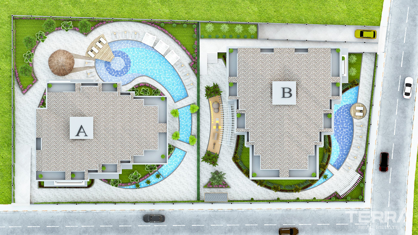 Luxury Apartments in the Center of Alanya 600 m from the Beach - 73136