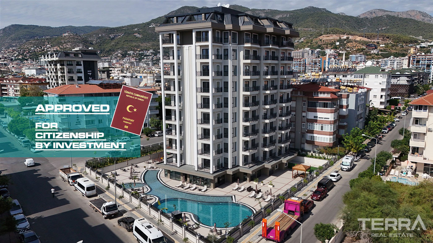 Lejligheder til salg i Alanya centrum, kun 400 m fra stranden - 112936