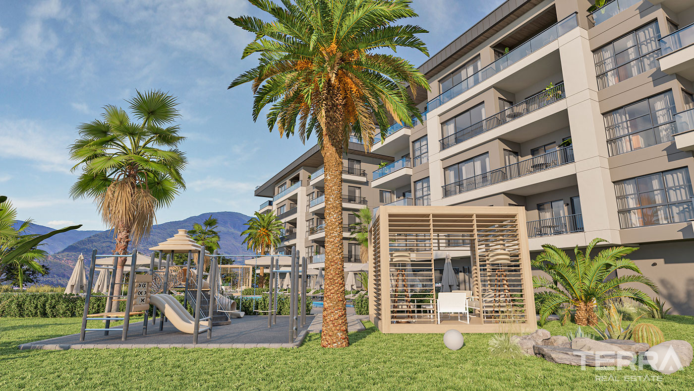 Luxury Flats with Joyful Facilities in a Gated Complex in Alanya Oba - 73356
