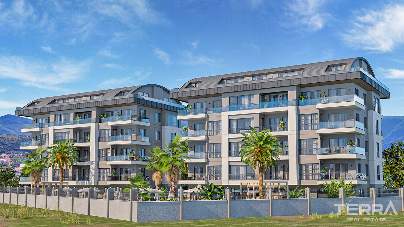 Luxury Flats with Joyful Facilities in a Gated Complex in Alanya Oba - 73358