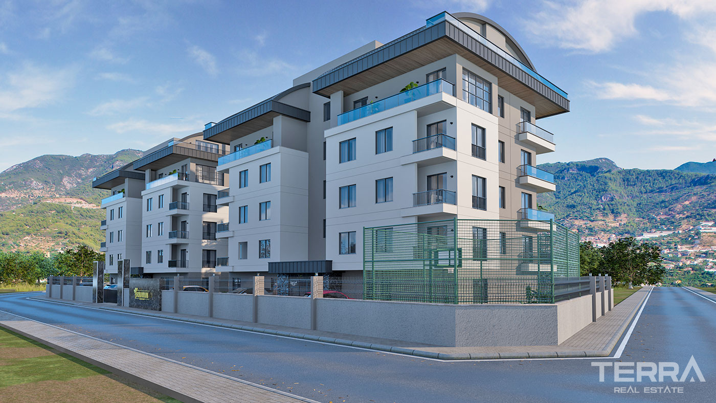 Luxury Flats with Joyful Facilities in a Gated Complex in Alanya Oba - 73361