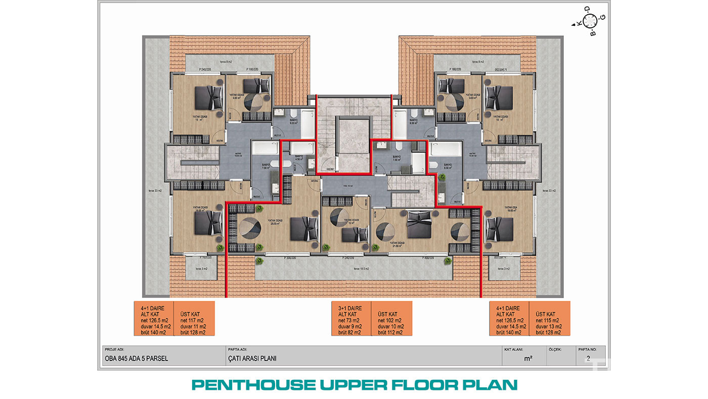 Luxury Flats with Joyful Facilities in a Gated Complex in Alanya Oba - 73366