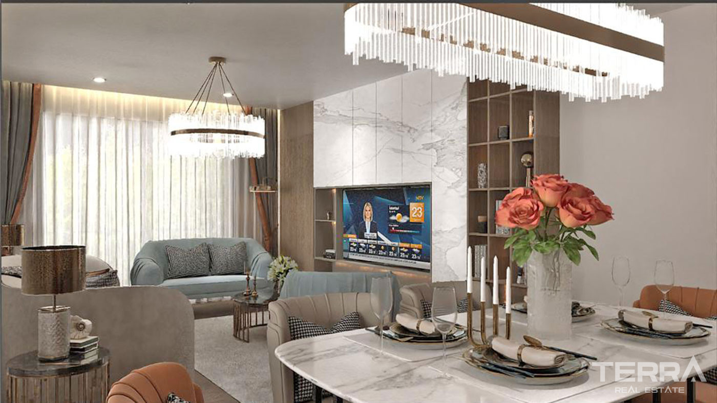 Luxury Flats with Joyful Facilities in a Gated Complex in Alanya Oba - 73368
