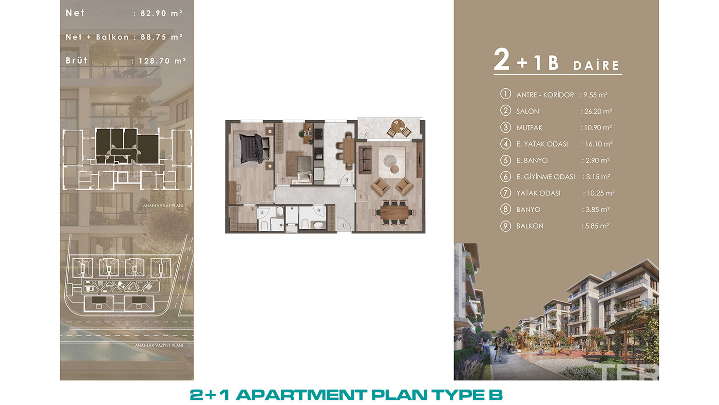 Low-Rise Flats with Luxurious Touches and Modern Design in Istanbul - 73392