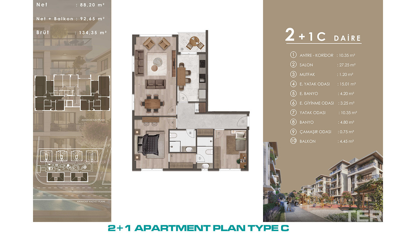 Low-Rise Flats with Luxurious Touches and Modern Design in Istanbul - 73394