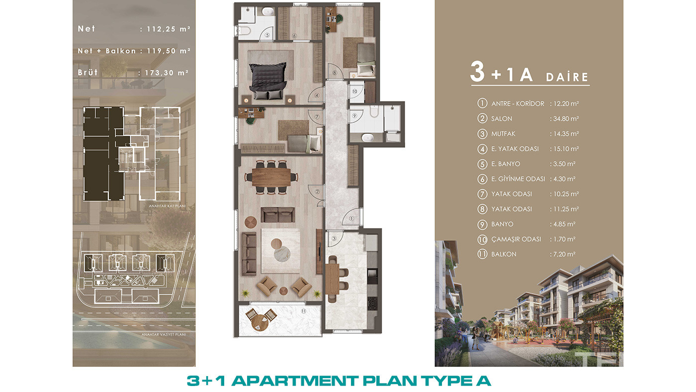 Low-Rise Flats with Luxurious Touches and Modern Design in Istanbul - 73395