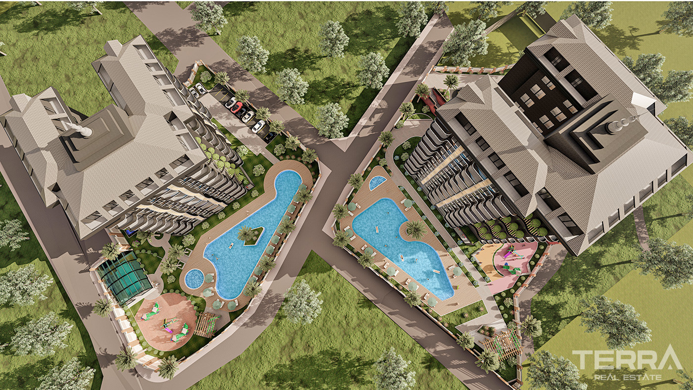Luxury Alanya Apartments in Complex with Shuttle Service to the Beach - 73501