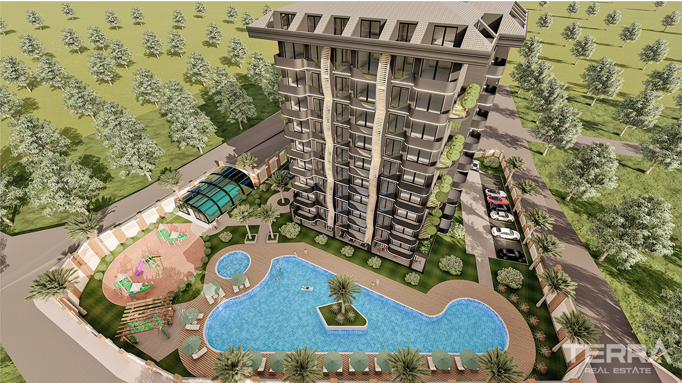 Luxury Alanya Apartments in Complex with Shuttle Service to the Beach - 73502