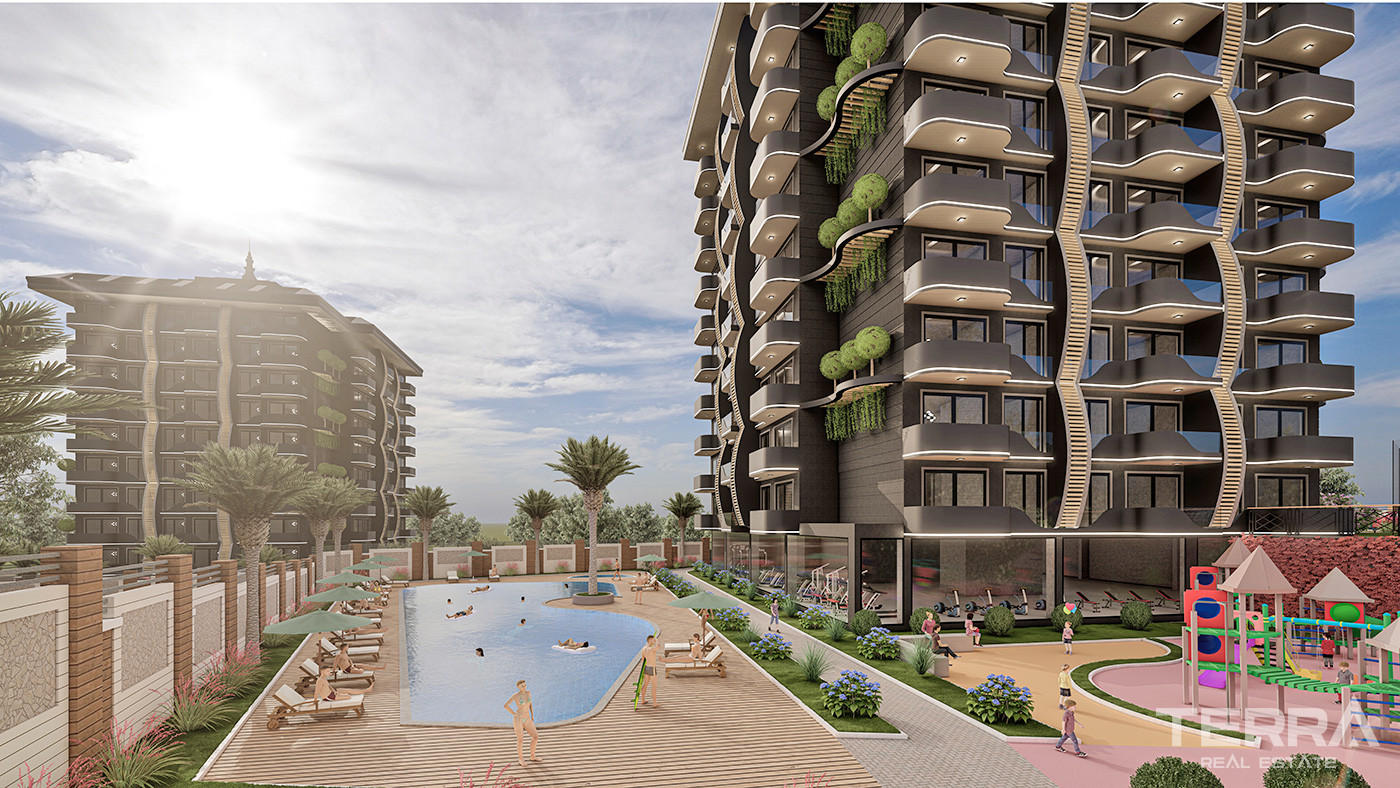 Luxury Alanya Apartments in Complex with Shuttle Service to the Beach - 73505