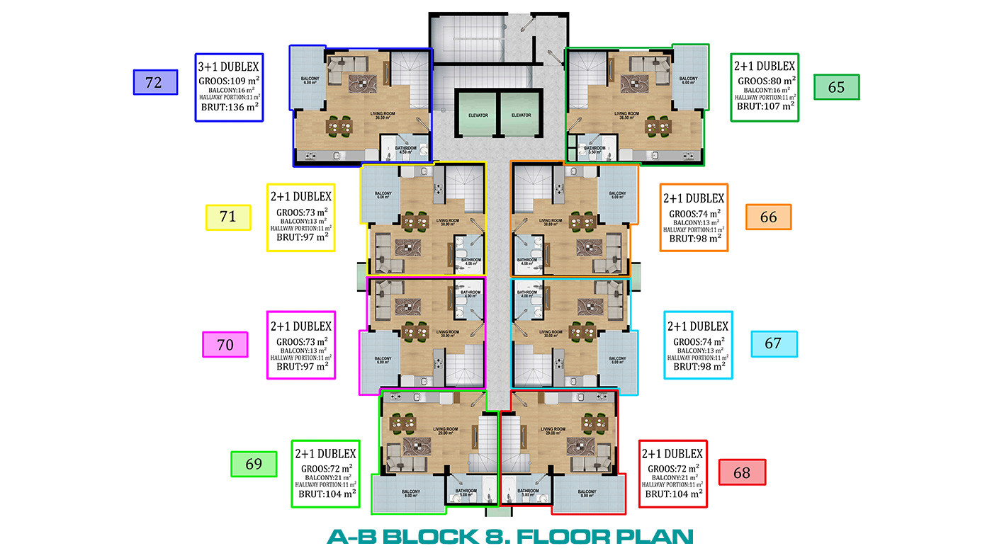 Quality Life with Opportunity of Luxury Apartments in Alanya Avsallar - 73730