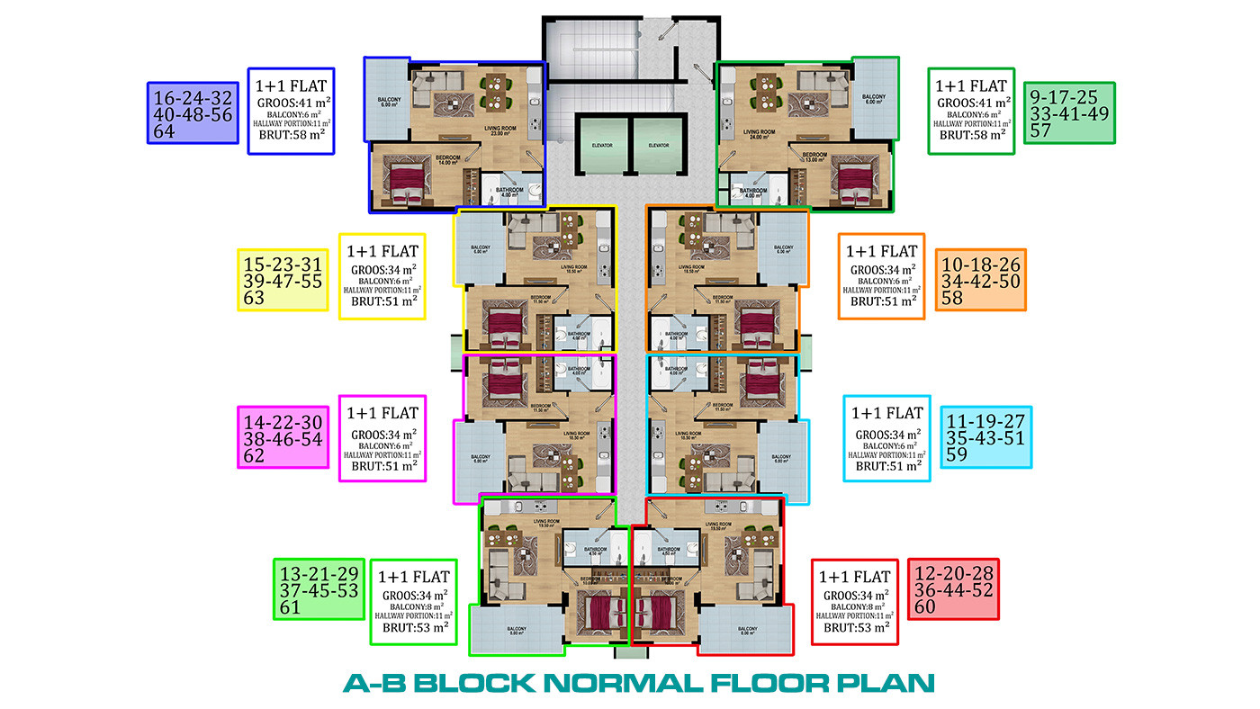 Quality Life with Opportunity of Luxury Apartments in Alanya Avsallar - 73733
