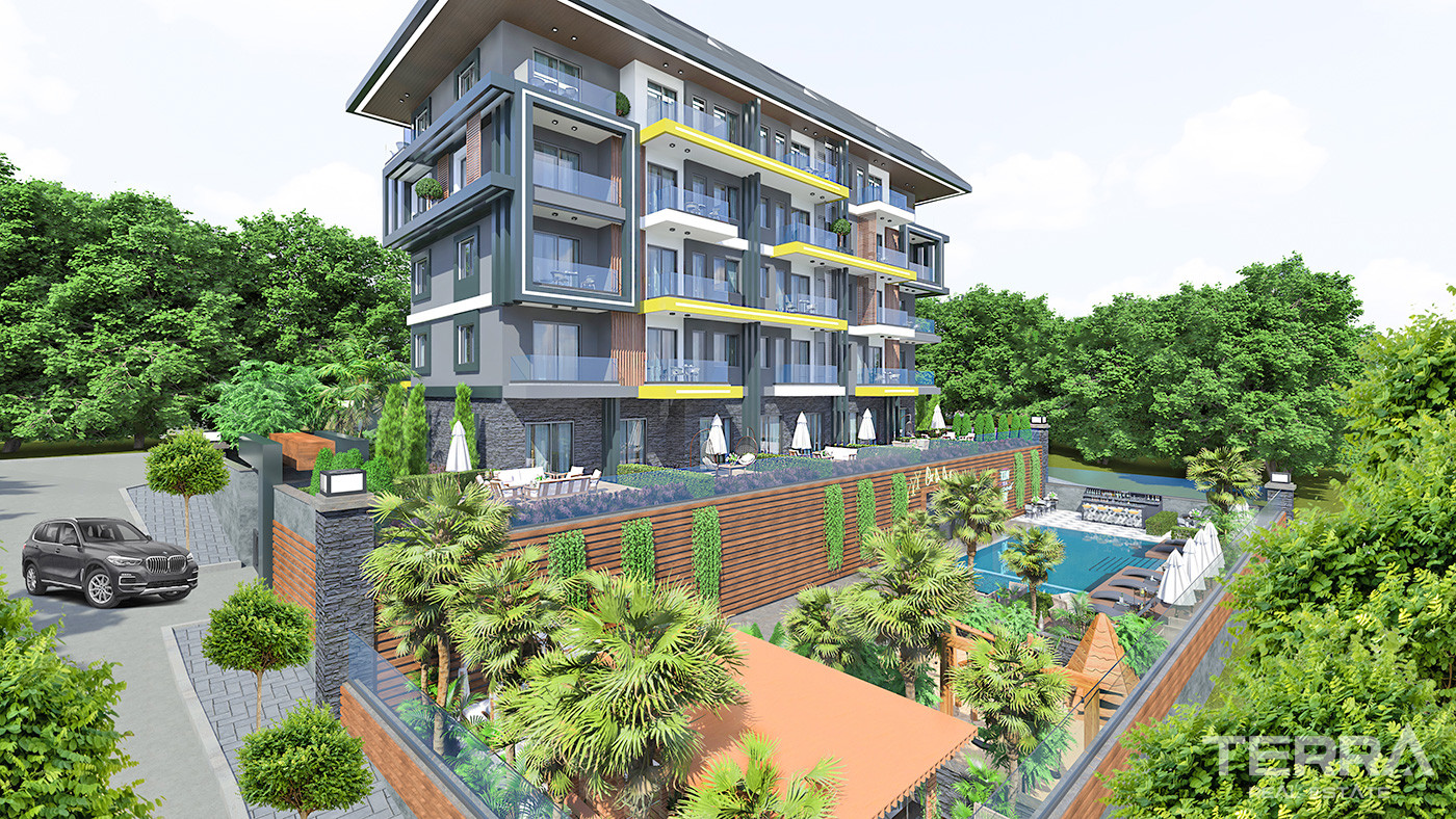 Elegantly Designed Flats Close to the Beach in Alanya, Kestel - 73679