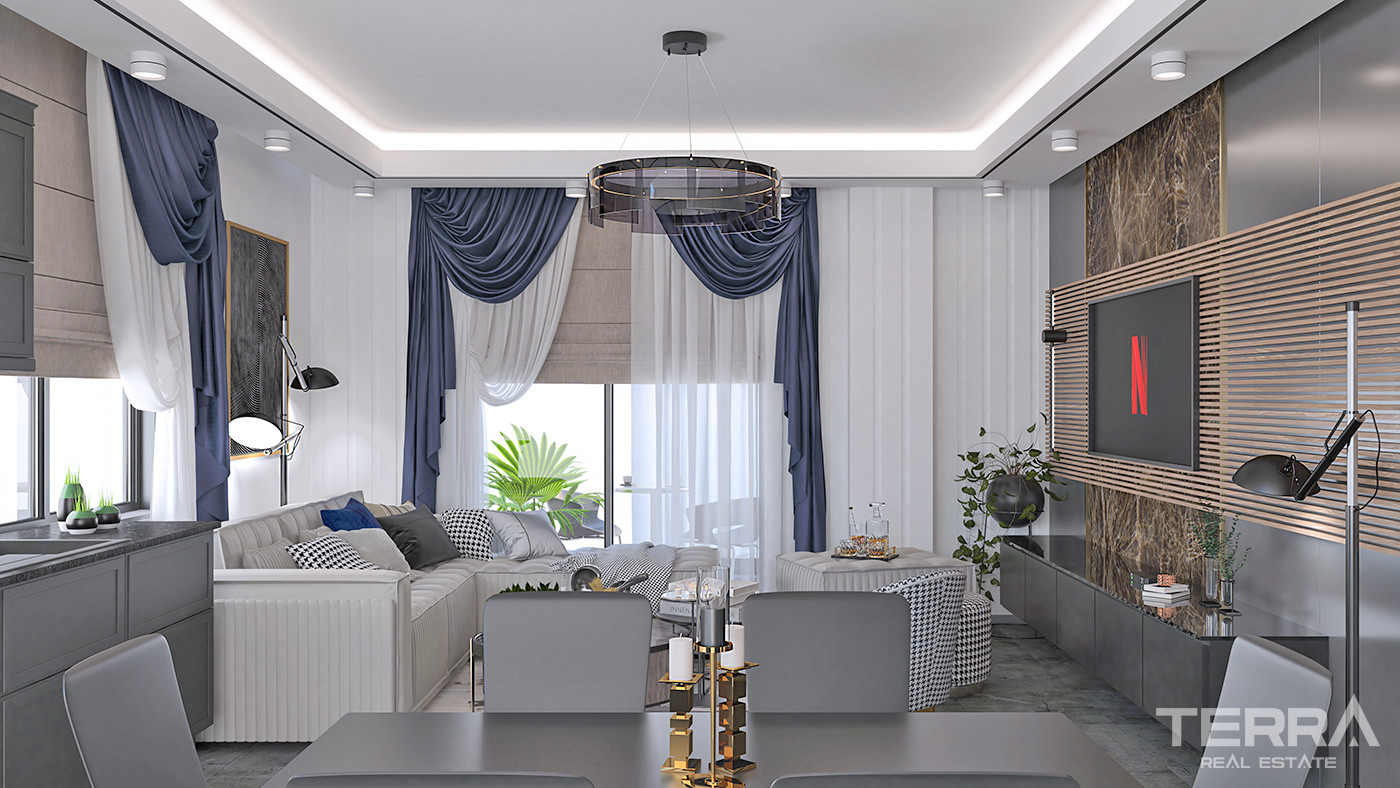 Elegantly Designed Flats Close to the Beach in Alanya, Kestel - 73691