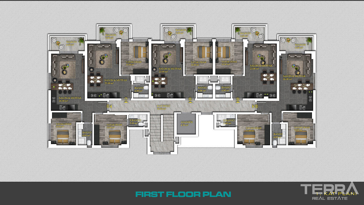 Elegantly Designed Flats Close to the Beach in Alanya, Kestel - 73693