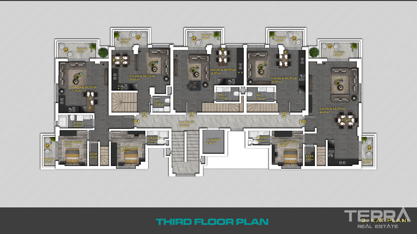 Elegantly Designed Flats Close to the Beach in Alanya, Kestel - 73695