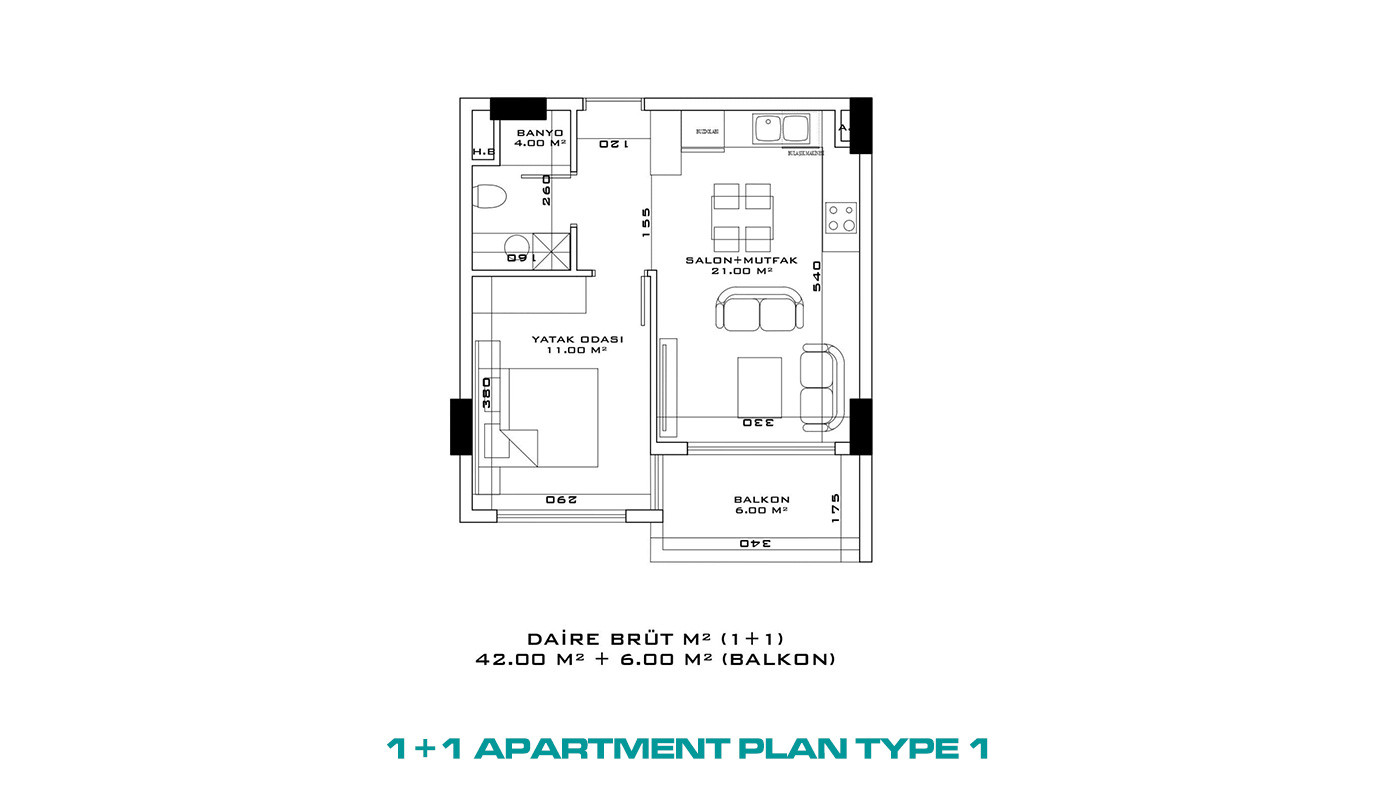Luxury Apartments with Shared Pool and Top Facilities in Altıntaş - 73782
