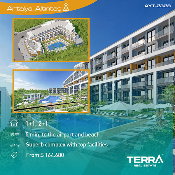 Luxury Apartments with Shared Pool and Top Facilities in Altıntaş - 74122