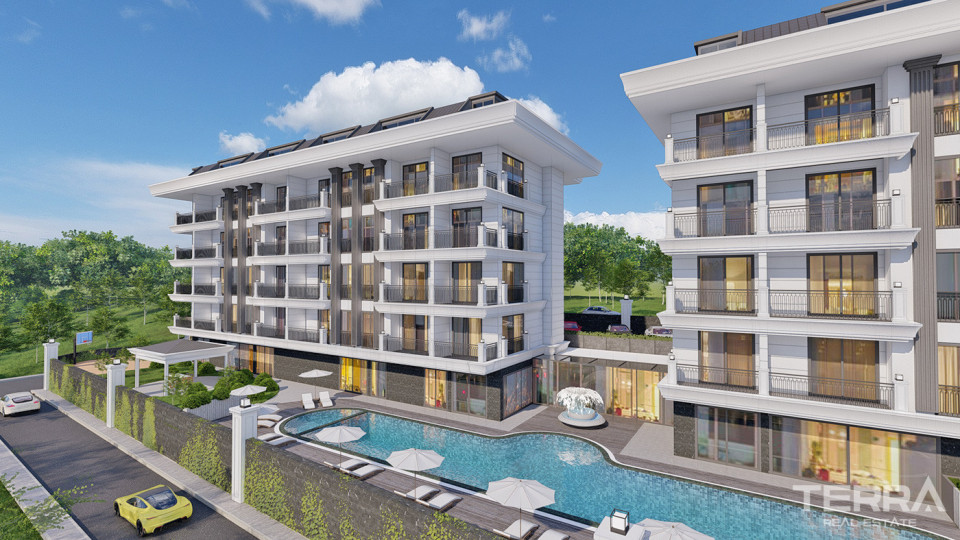 Sea View Living at Apartments with Various Social Facilities in Alanya